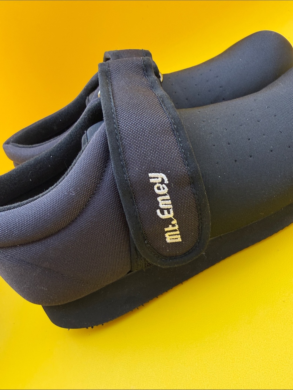 Black Men's Slip-On Comfort Loafers with Adjustable Strap
